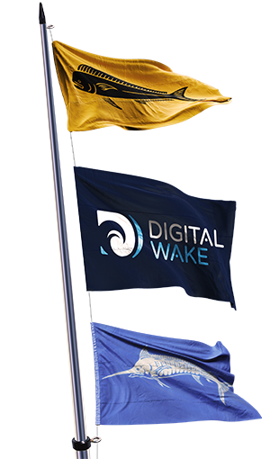 Flags of Digital Wake, a San Antonio Digital Agency utilizing Interactive Technology and specializing in responsive website design